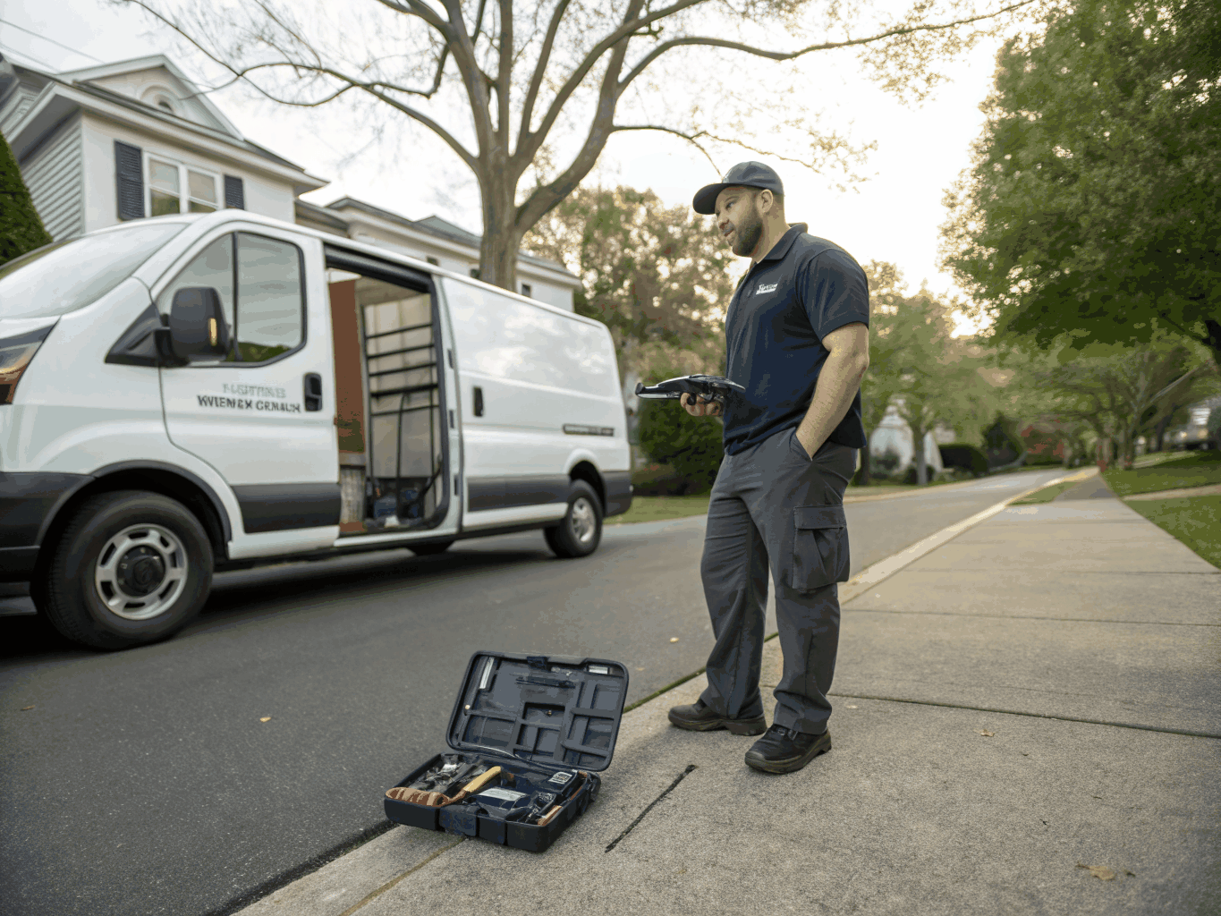 Decatur refrigerator repair technician inspecting residential cooling system